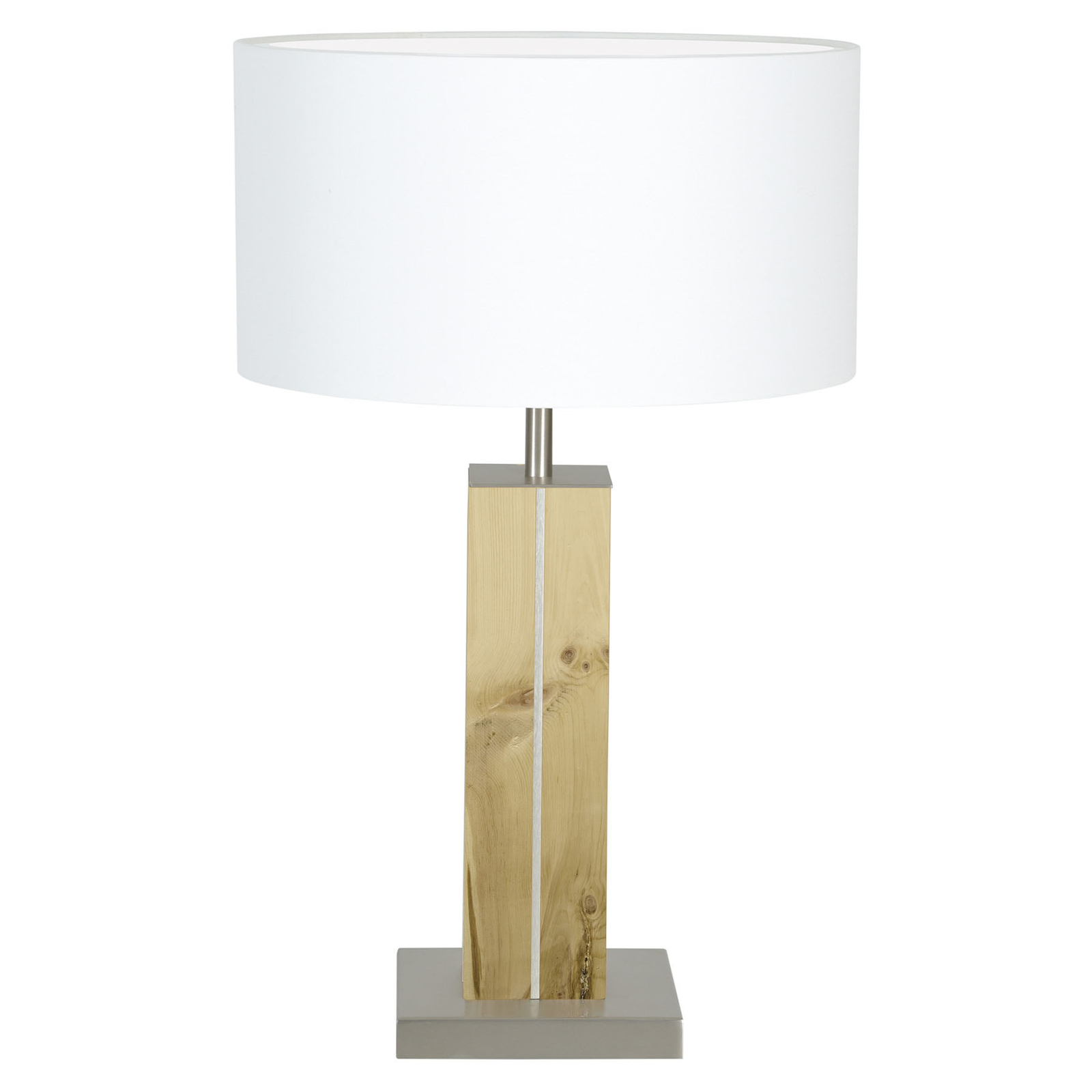 HerzBlut Dana bordslampa, furuträ, vit, 56 cm