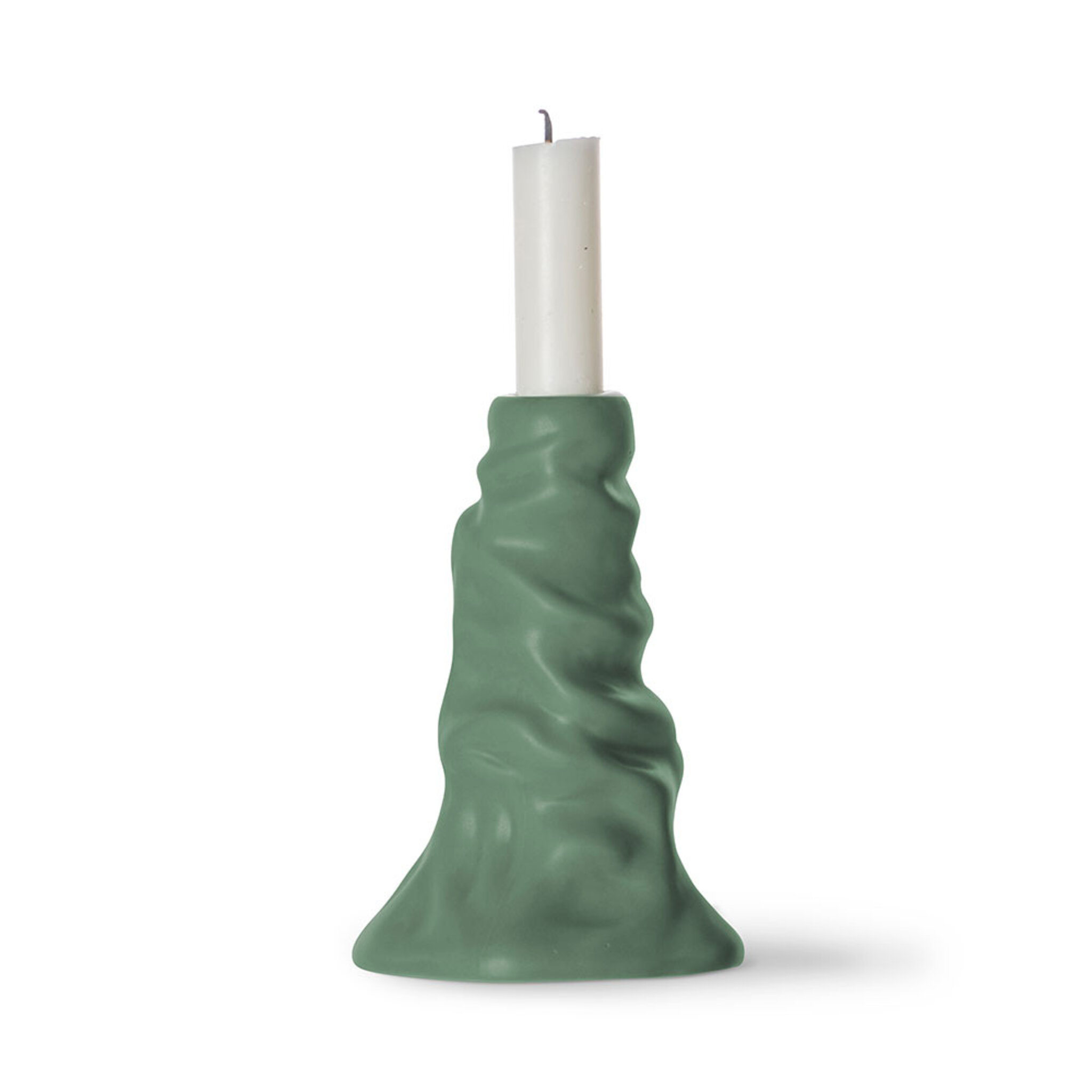 Candle holder Soft ice cream S Green, 7,5x7x11,5 cm