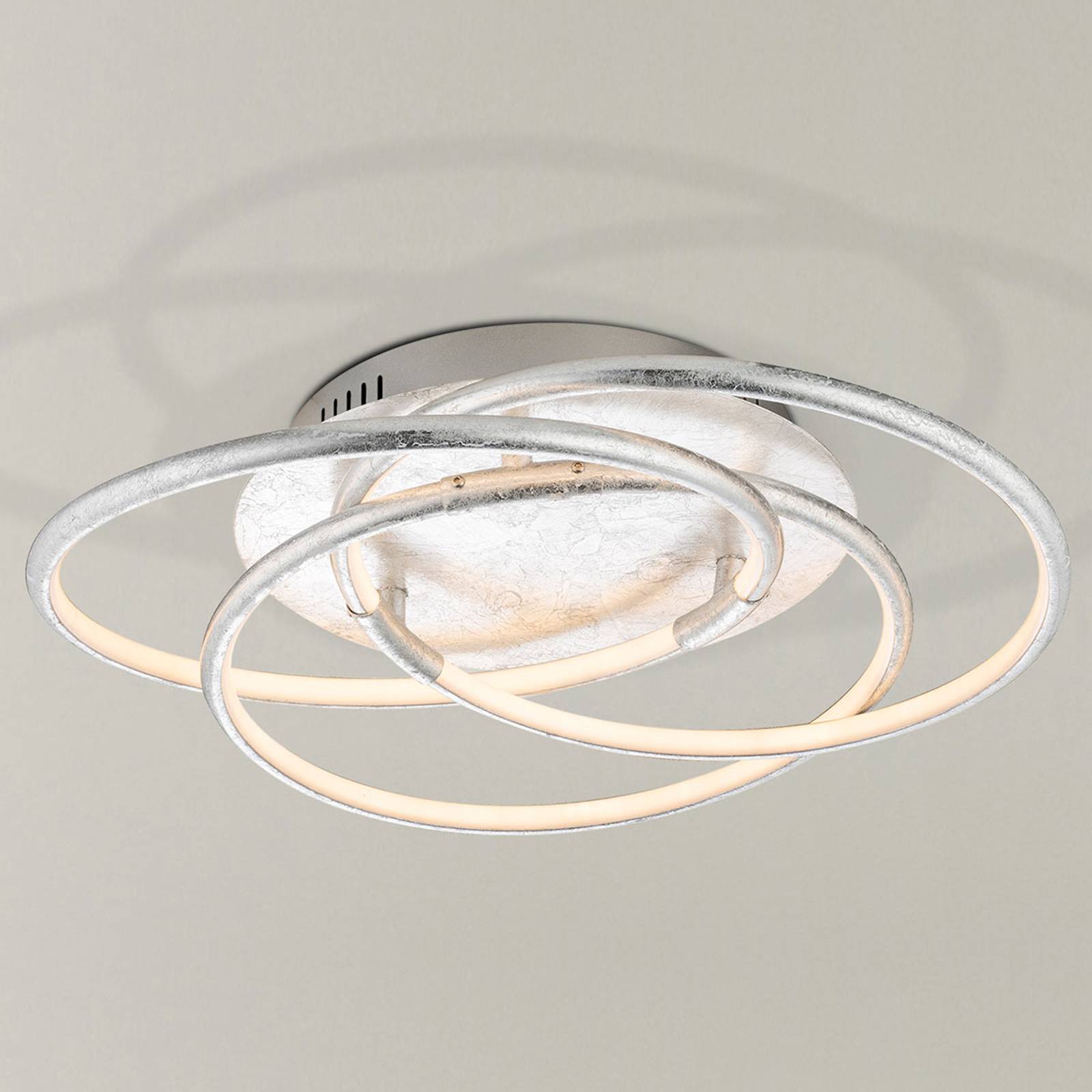 Silvrig LED-taklampa Barna