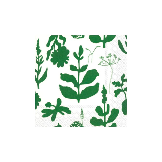 Marimekko Servett Elokuun Vorjot Löv Grön 33 cm