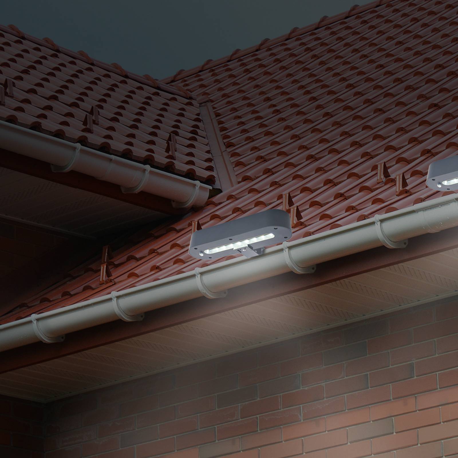 Soldriven LED-takinnerbelysning 5249216 2-pack