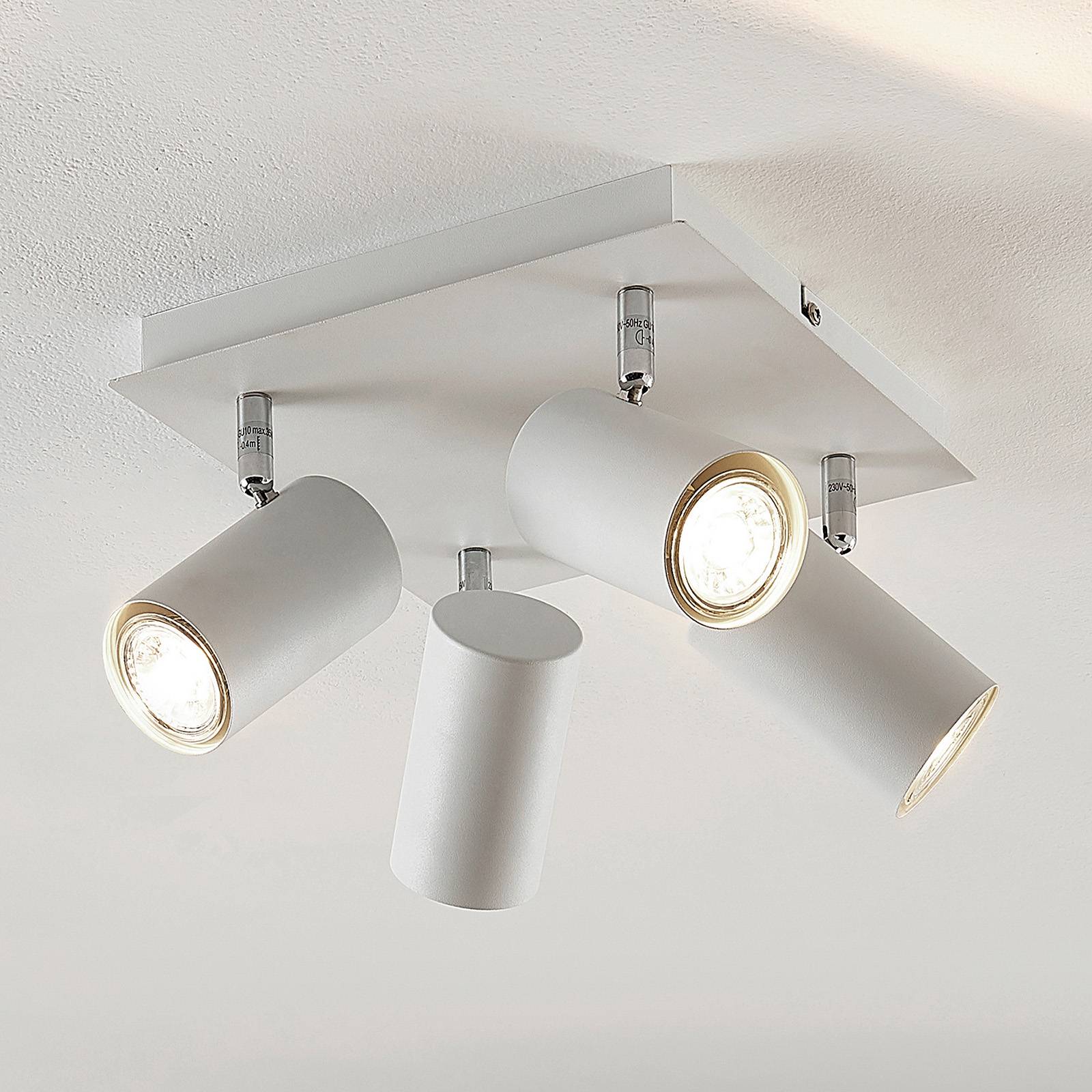Lindby Joffrey taklampa, 4 lampor, vit