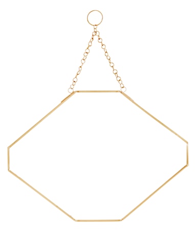 Hängande spegel 35x25,5cm Guld