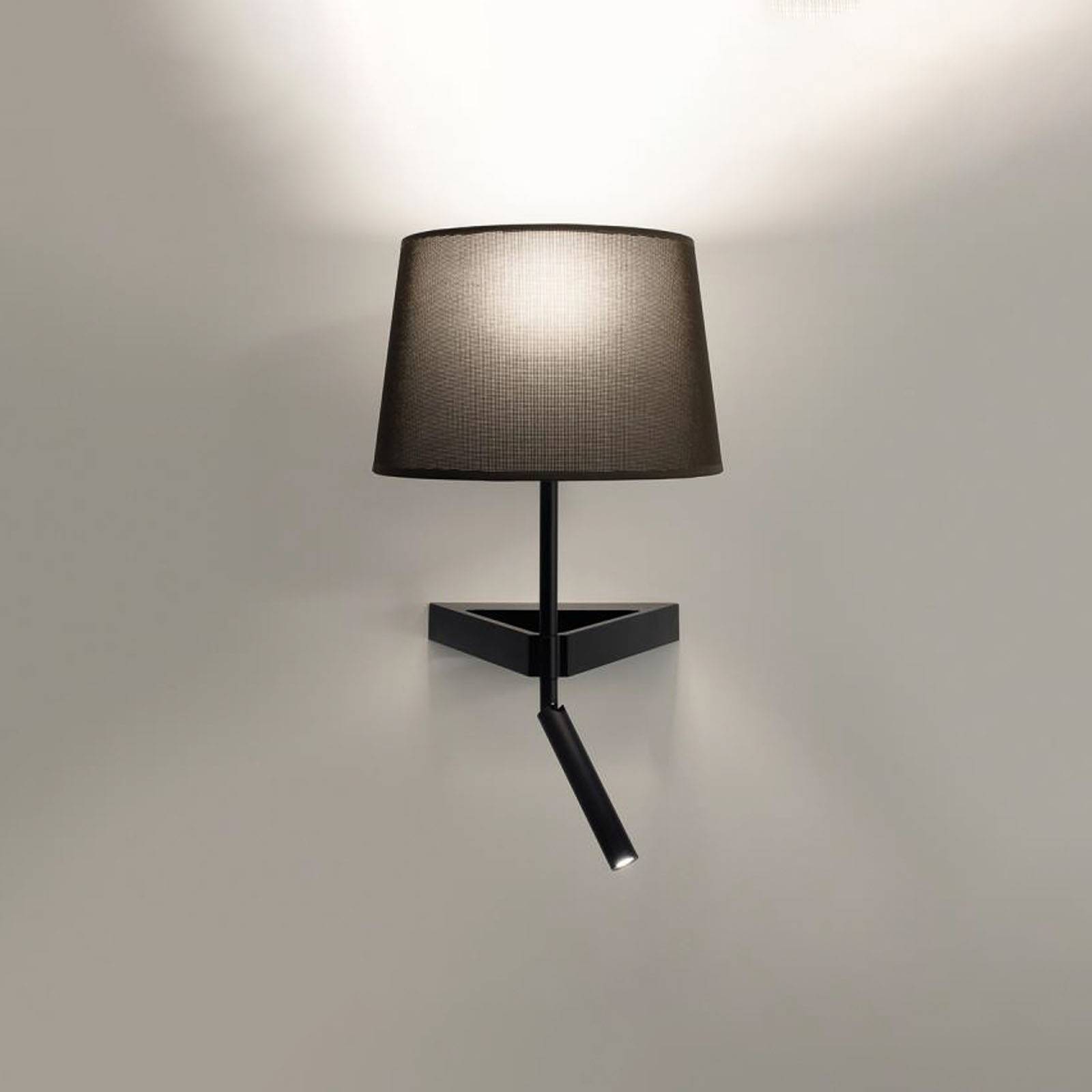 LOUM Bivio vägglampa med läsarm skärm brun