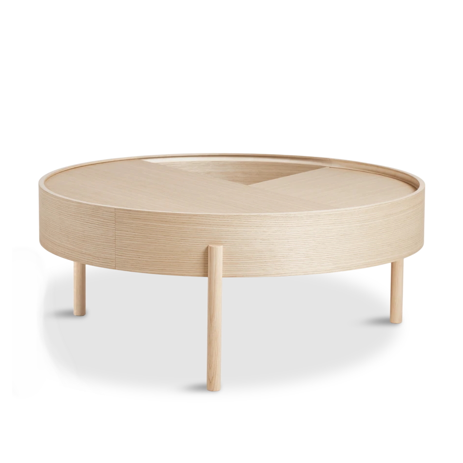 Arc Coffee table 89 cm vitpigmenterad ek Woud