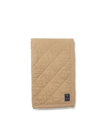 Quilted Linen/Viscose Överkast Beige 260x240cm