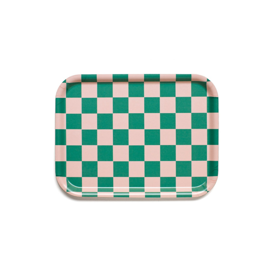 Blu Kat Bricka Checker 27x20 cm Peach/Tulip