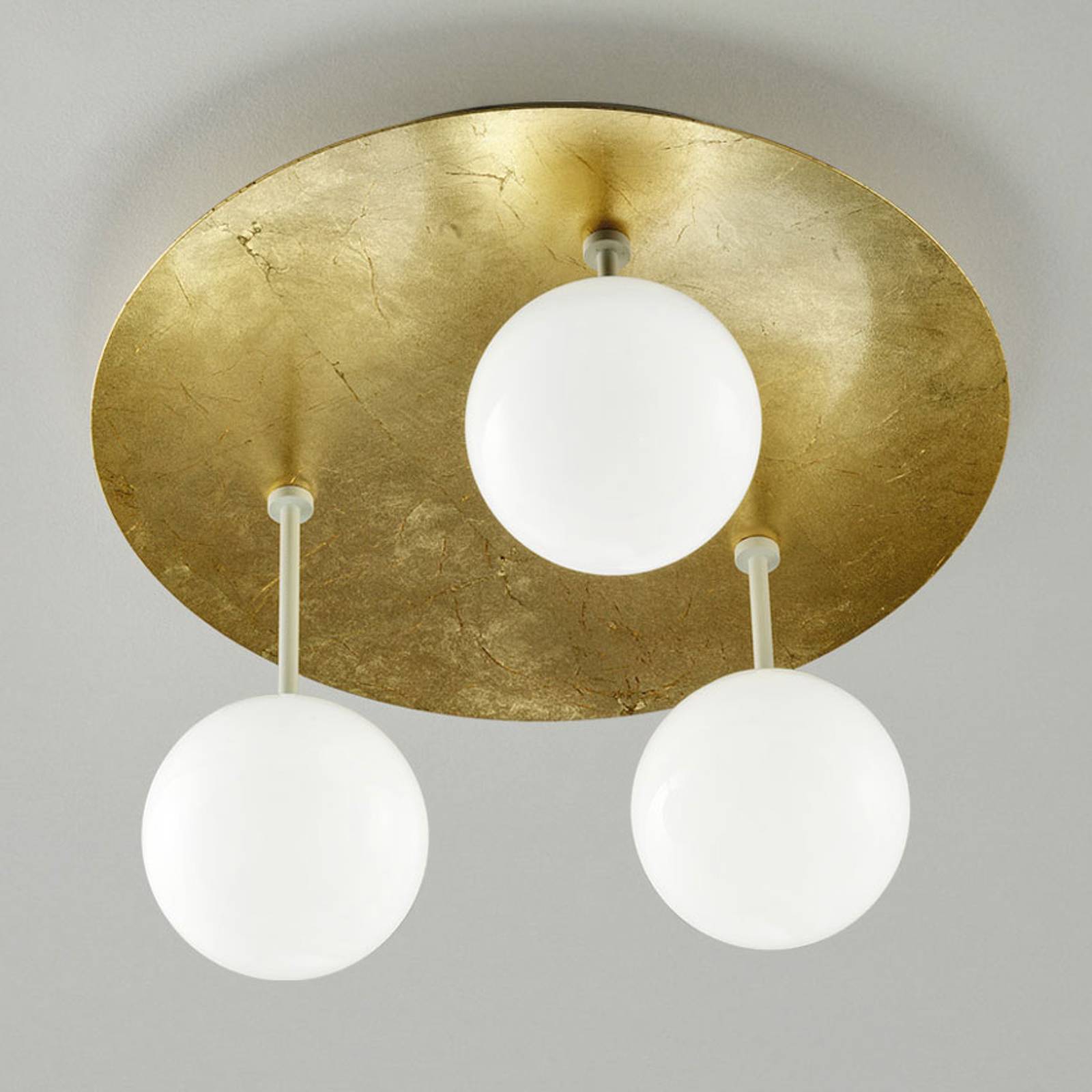 Sfera – förgylld LED-taklampa