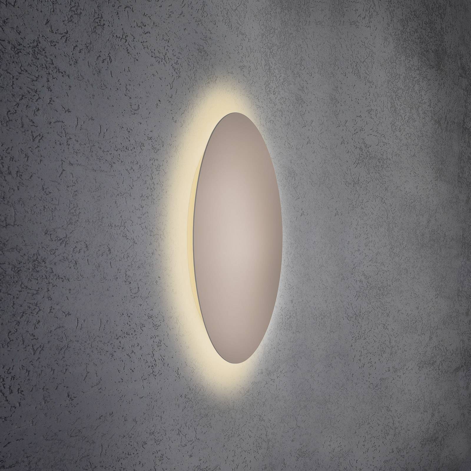 Escale Blade LED-vägglampa, taupe, Ø 59 cm