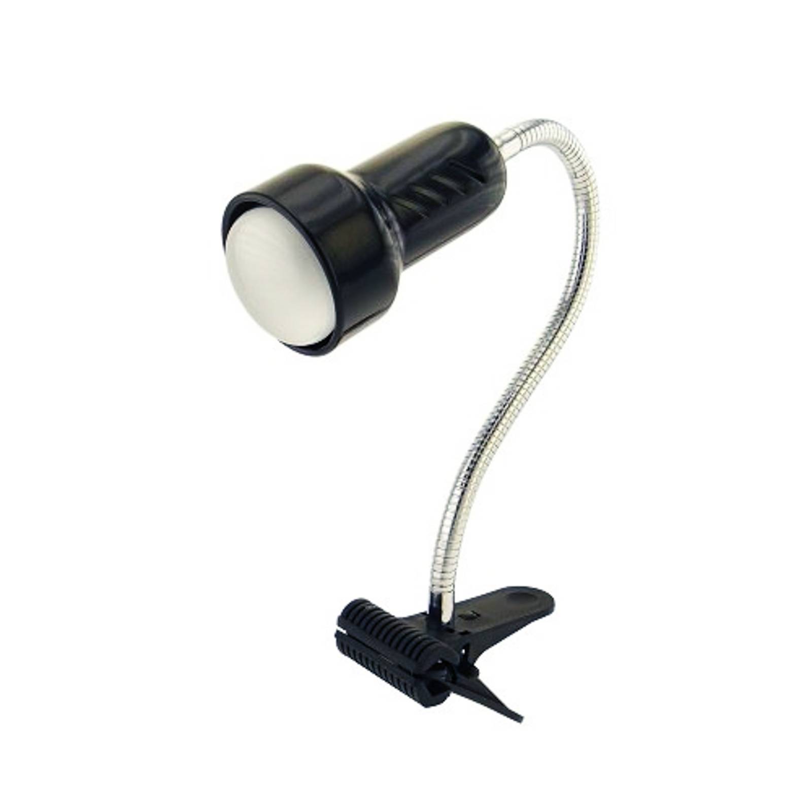 Klämlampa Lolek med lång flexarm, svart