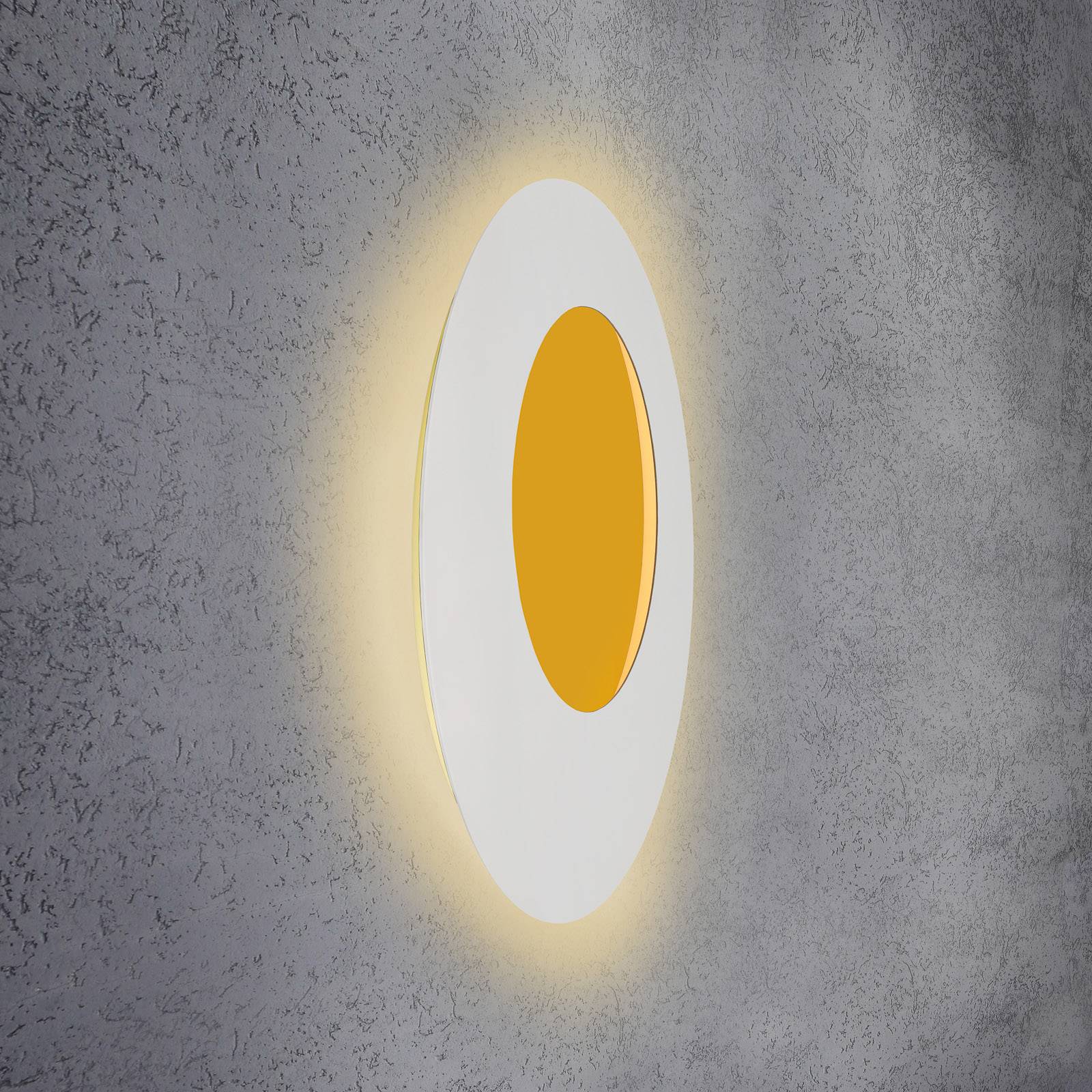 Escale Blade Open LED-vägglampa RGB+W vit Ø79cm