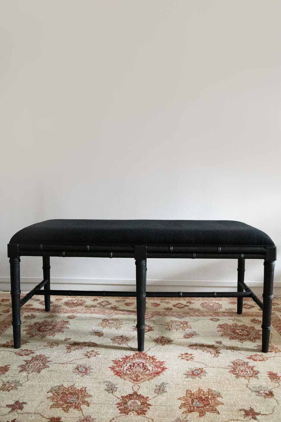 Bänk Bambu 119 cm svart
