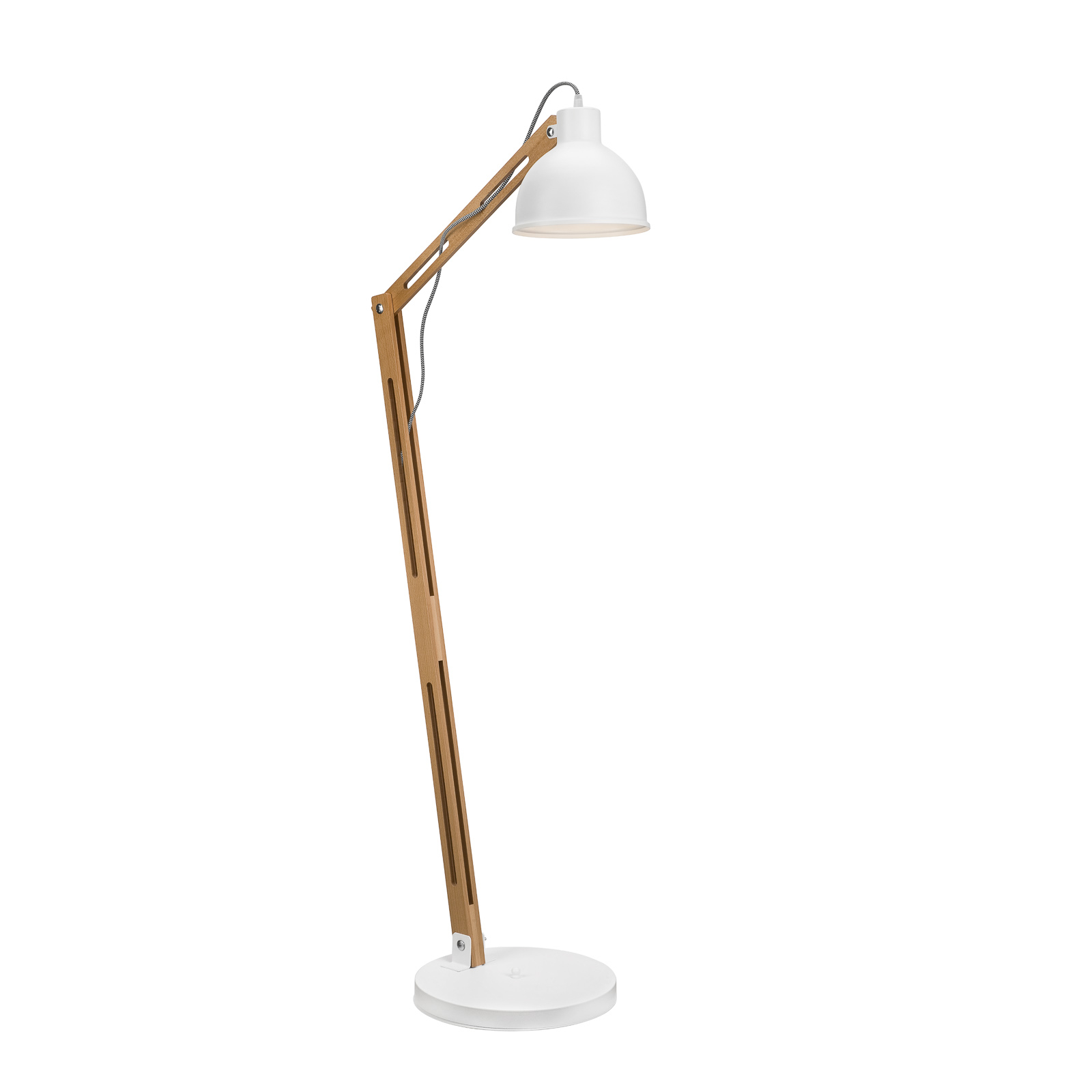 Golvlampa Skansen, justerbar, vit
