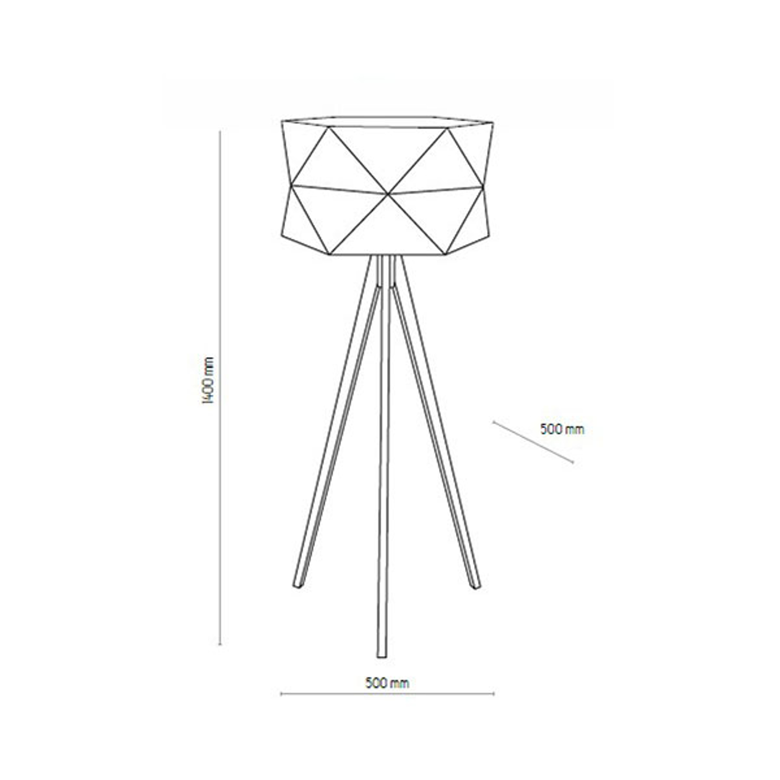Golvlampa Fano, trä och textil, 1 lampa