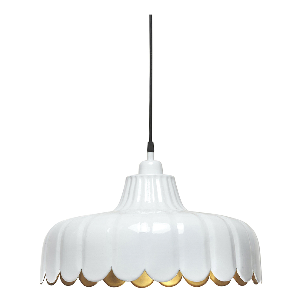 PR Home - Wells Taklampa 45 cm Vit/Guld