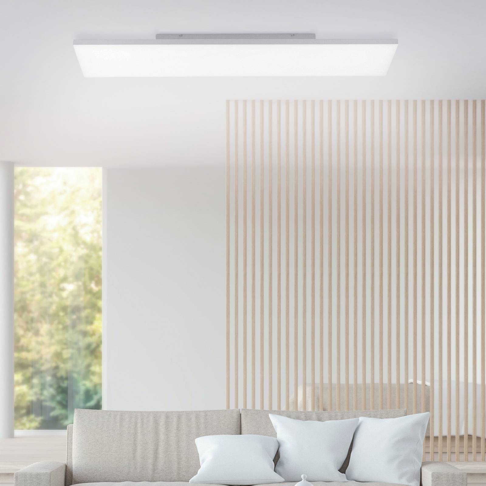 LED-taklampa Canvas justerbar vitfärg, 100 x 25 cm