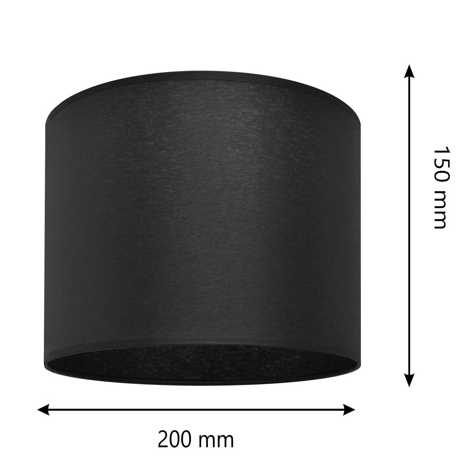 Lampskärm Alba, Ø 20 cm, E27, svart