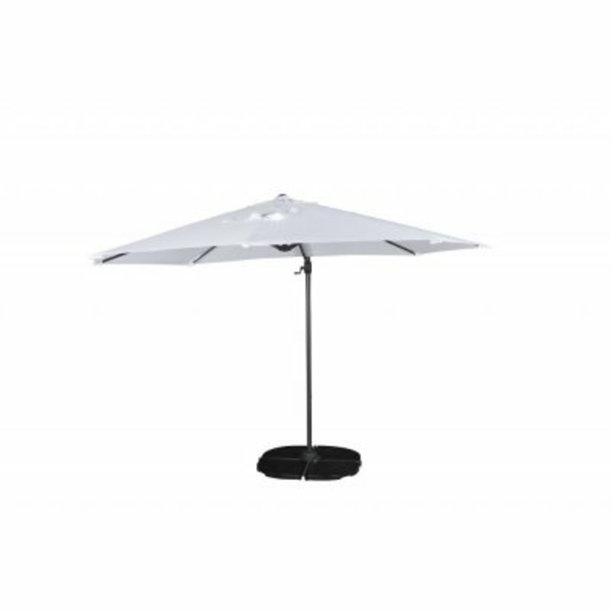 Parasoll 300x250 cm Leeds, vit/svart