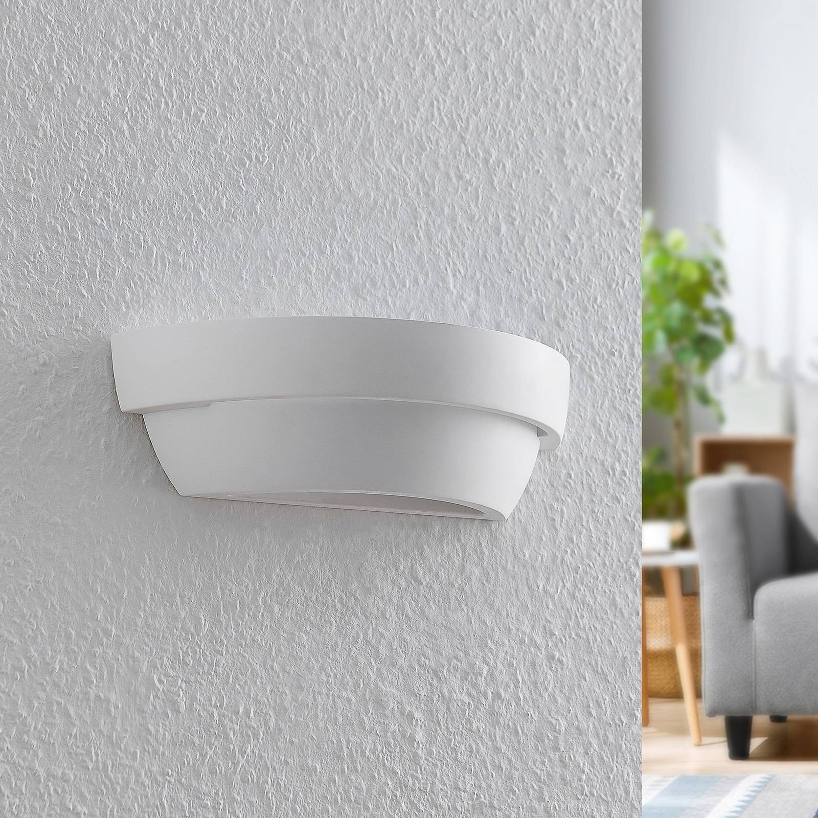 Lindby Palitta vägglampa av gips