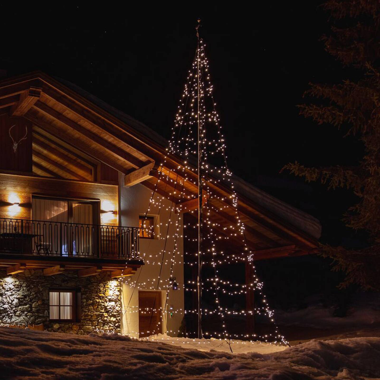 Twinkly Light Tree för utomhus, RGBW, höjd 400 cm