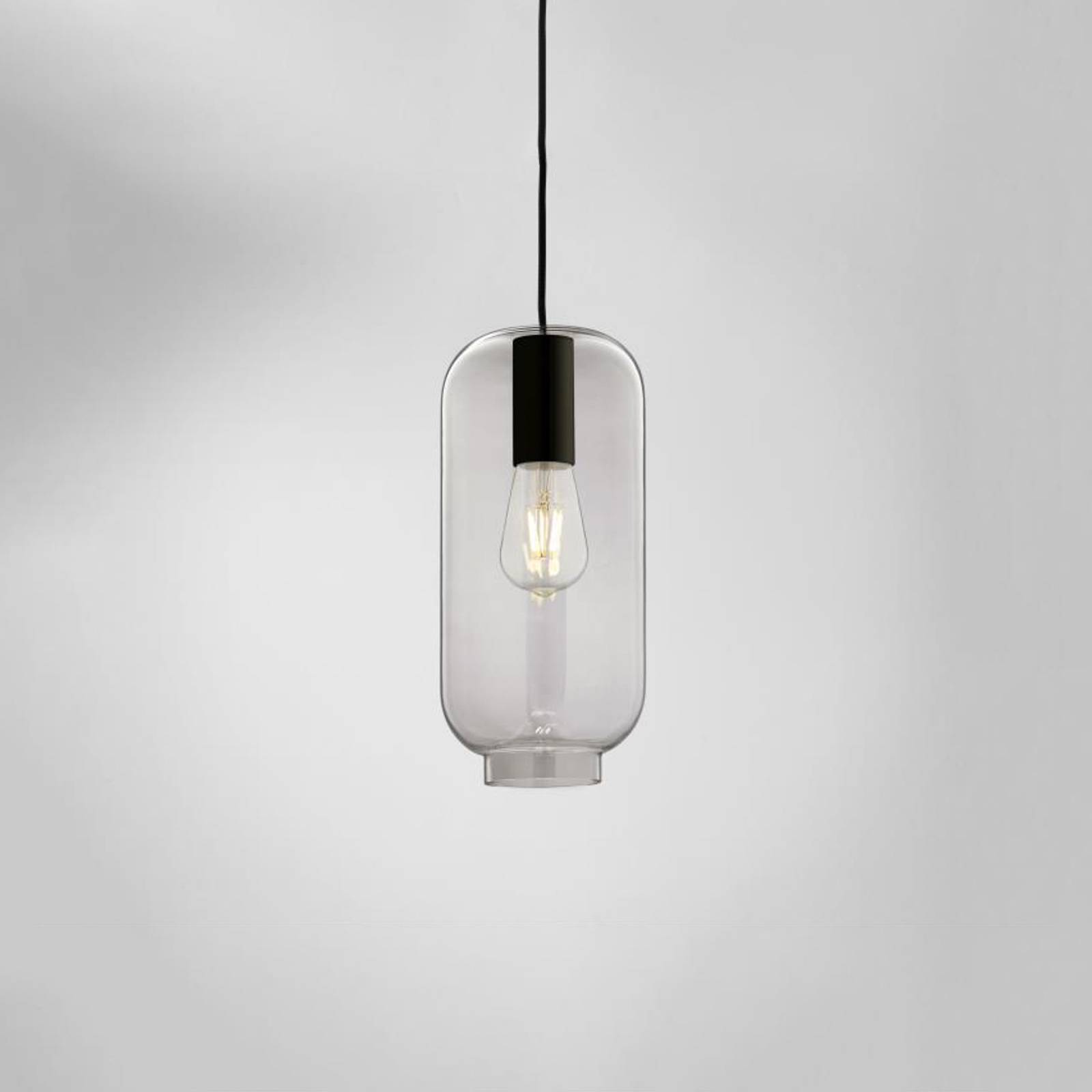 LOUM Loon Soft hänglampa glas grått, svart