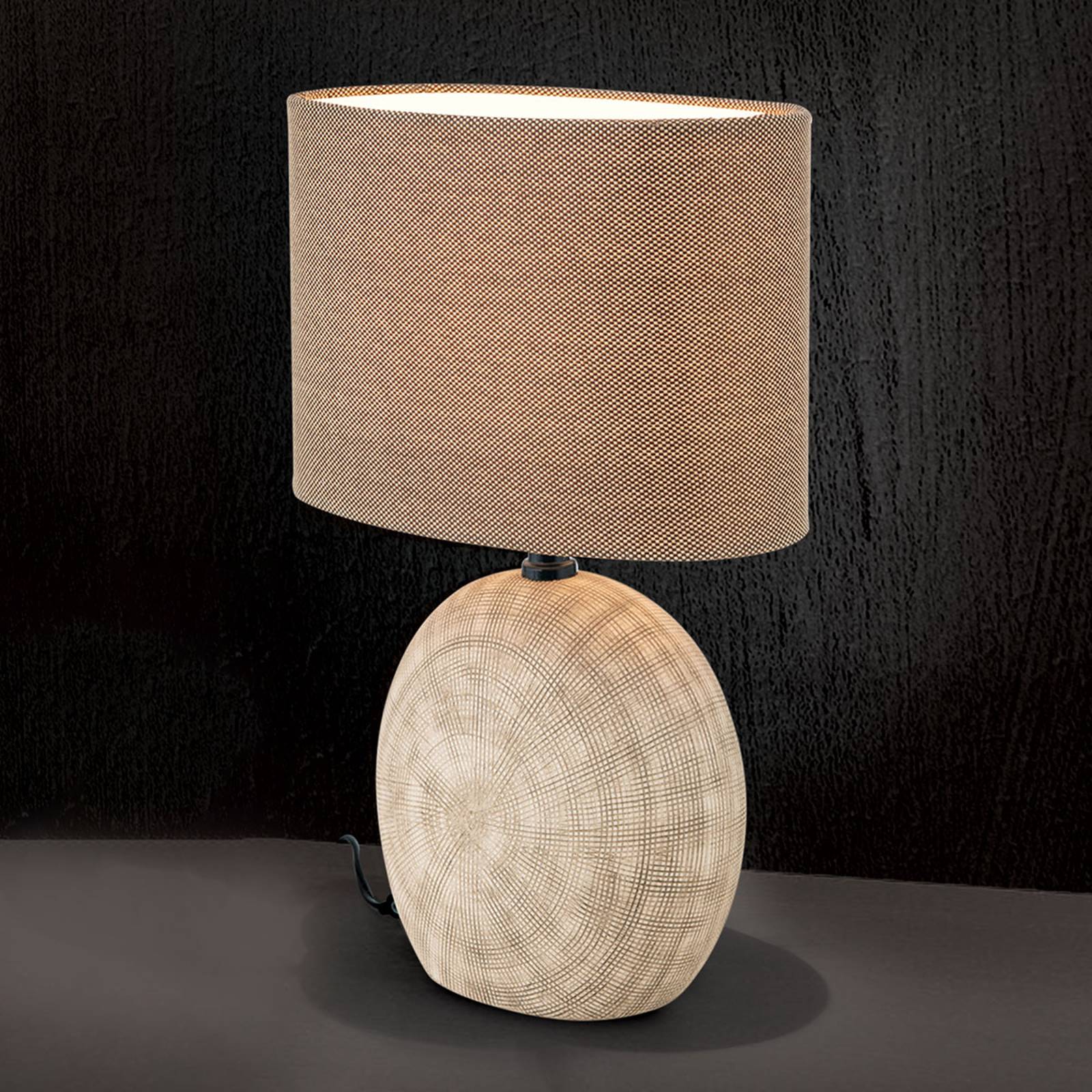 Bordslampa i keramik Ethno 52 cm brun, cottofot