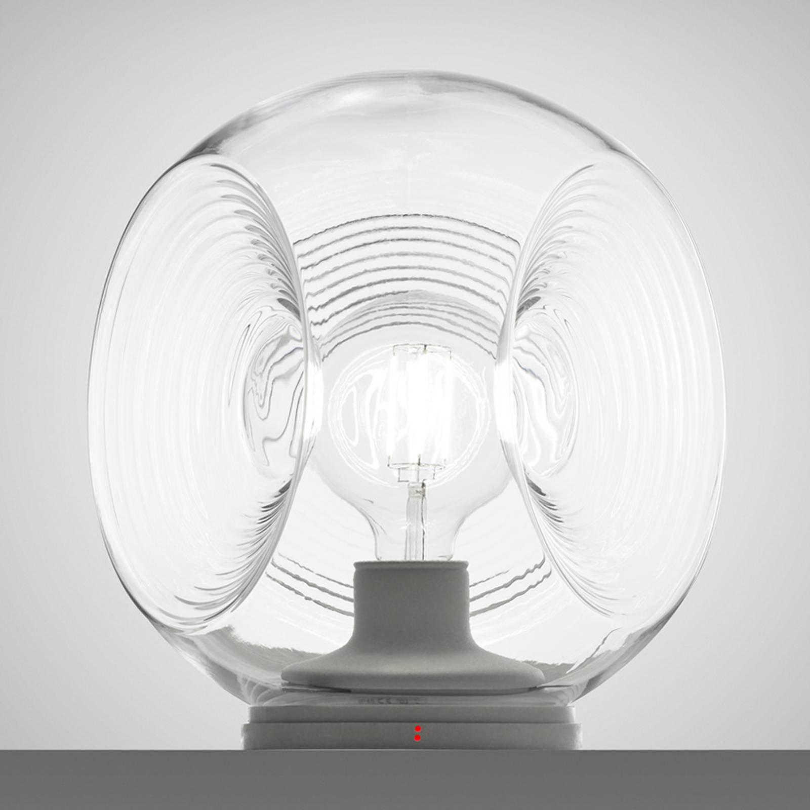 Fabbian Eyes - glas-bordslampa med klar diffusor