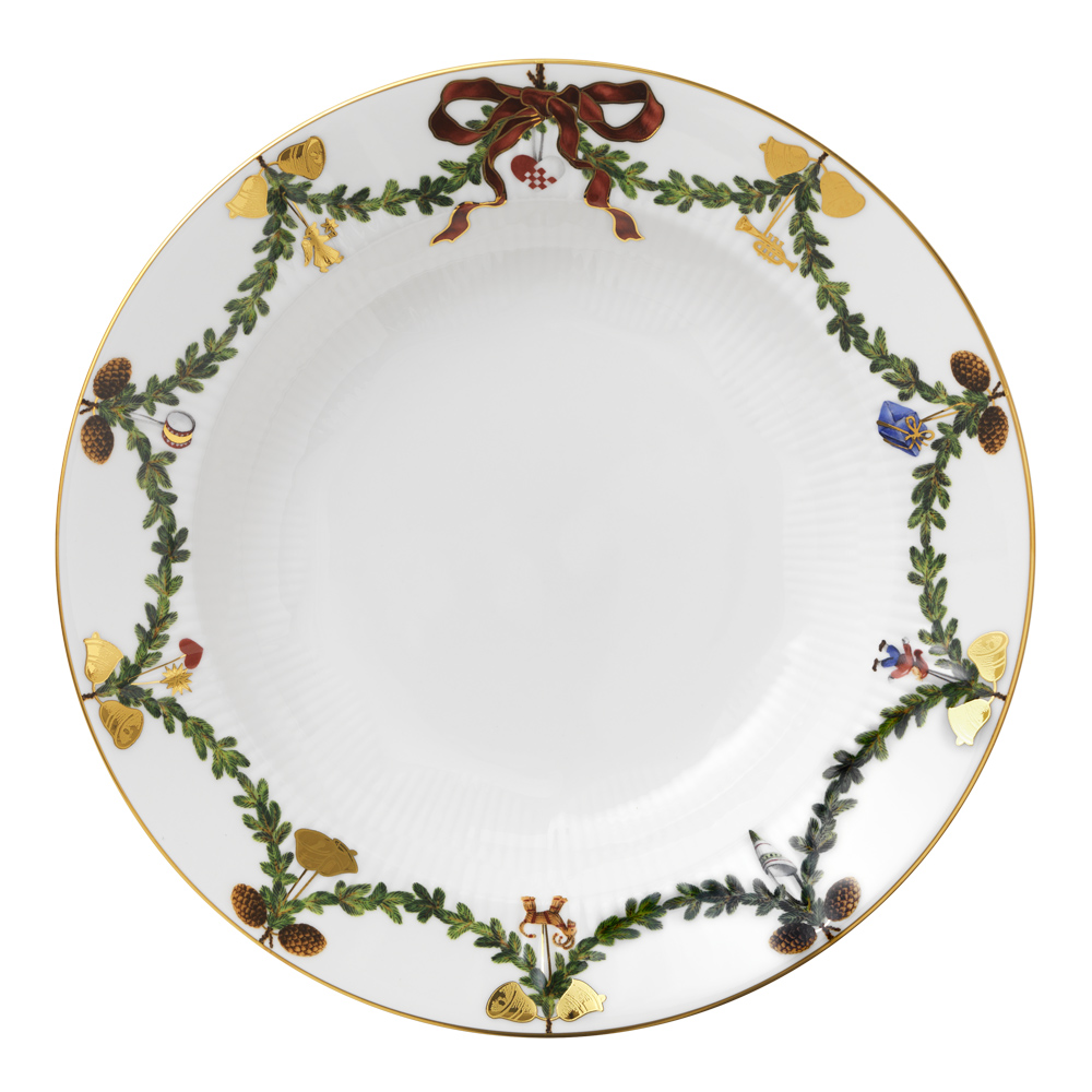 Royal Copenhagen - Star Fluted Christmas Tallrik Djup 24 cm