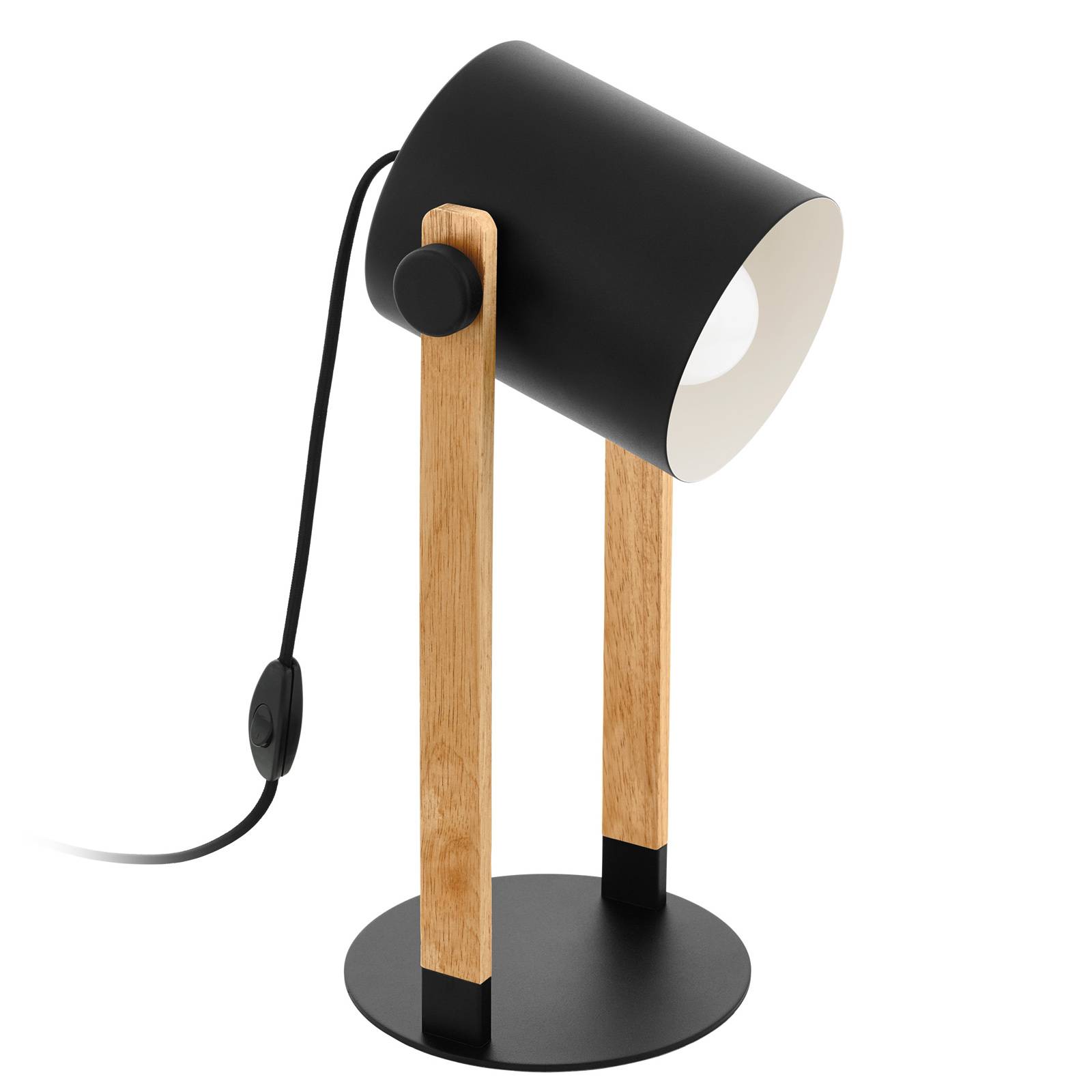 Bordslampa Hornwood med trädetaljer
