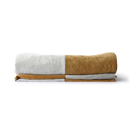 Striped Överkast Velvet Grey/Gold 240x260 cm