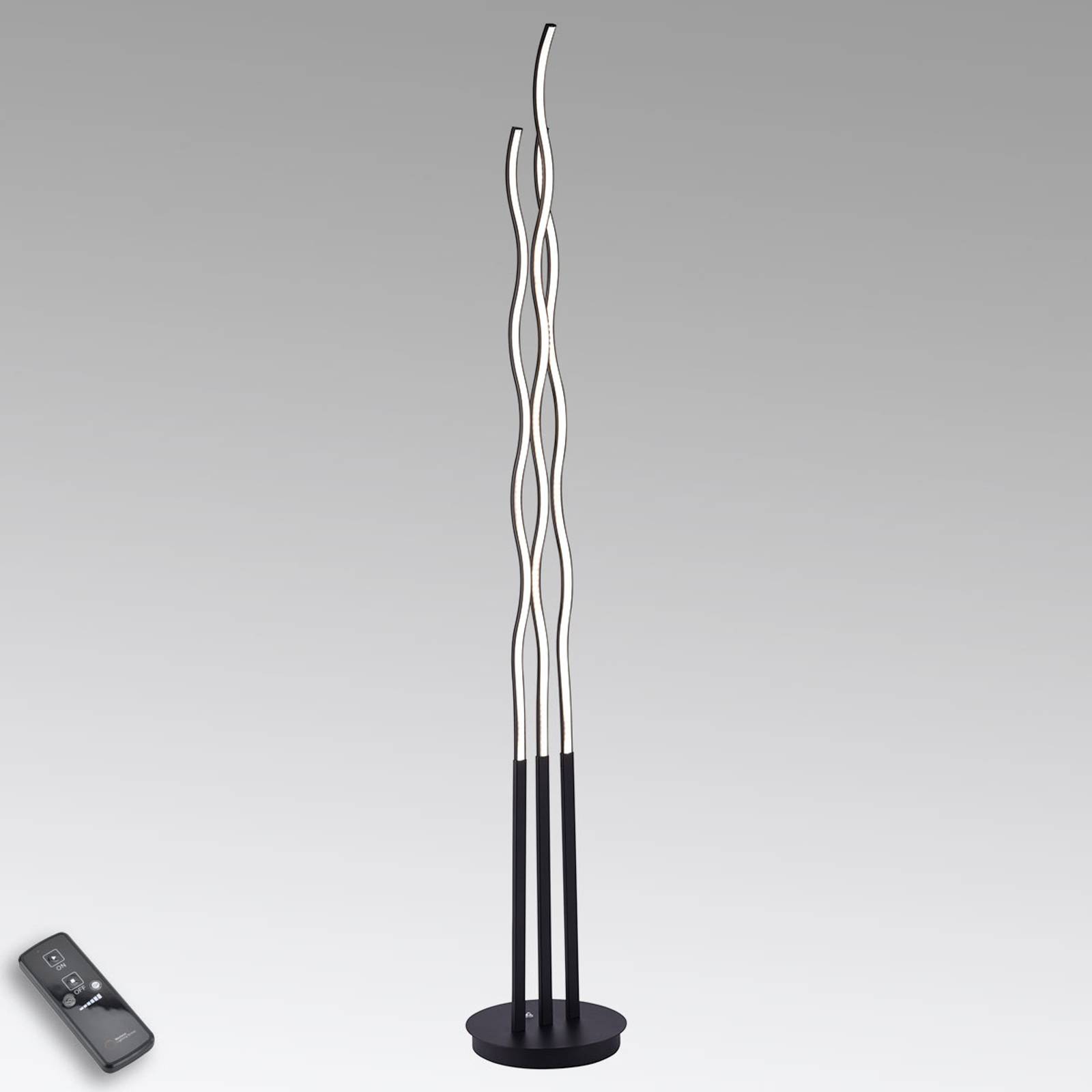 LED-golvlampa Wave med fjärrkontroll