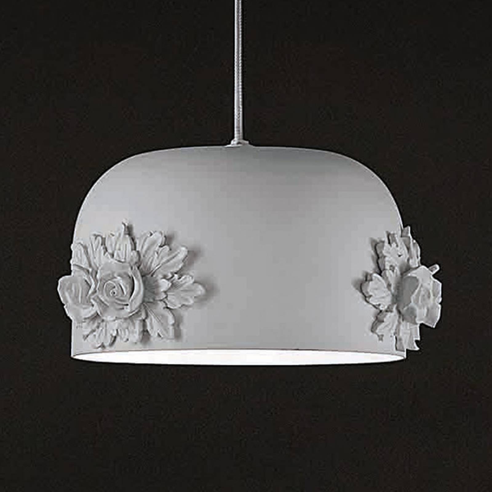 Liten LED-hänglampa Dame i vitt, 18 cm