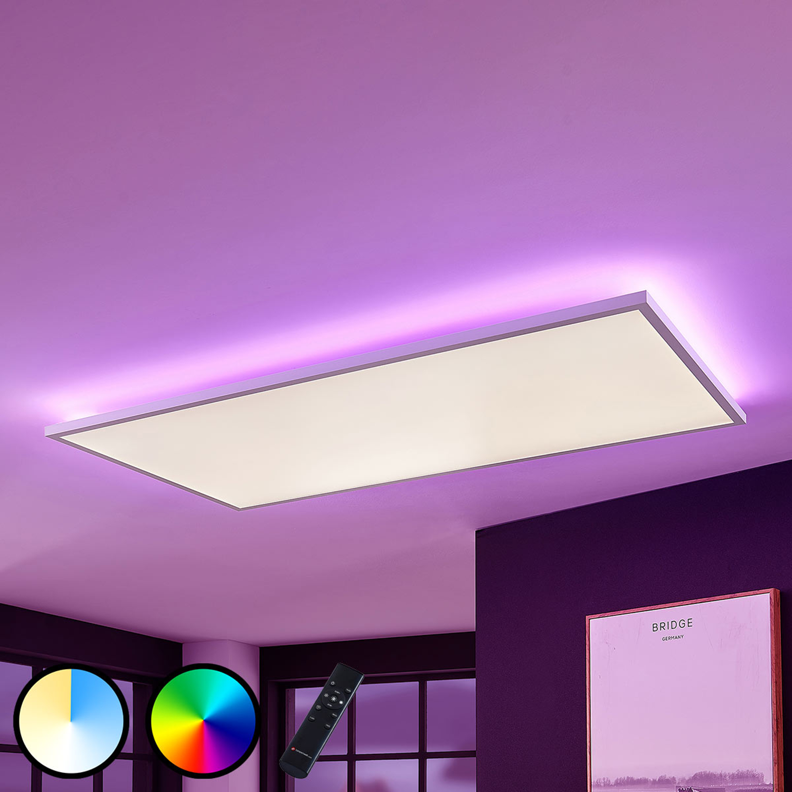 LED-panel Brenda CCT fjärrkontroll 59,5 x 119,5cm