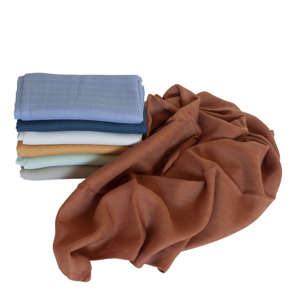 Sebra - Muslinfilt 75x75 cm 7-pack Multi