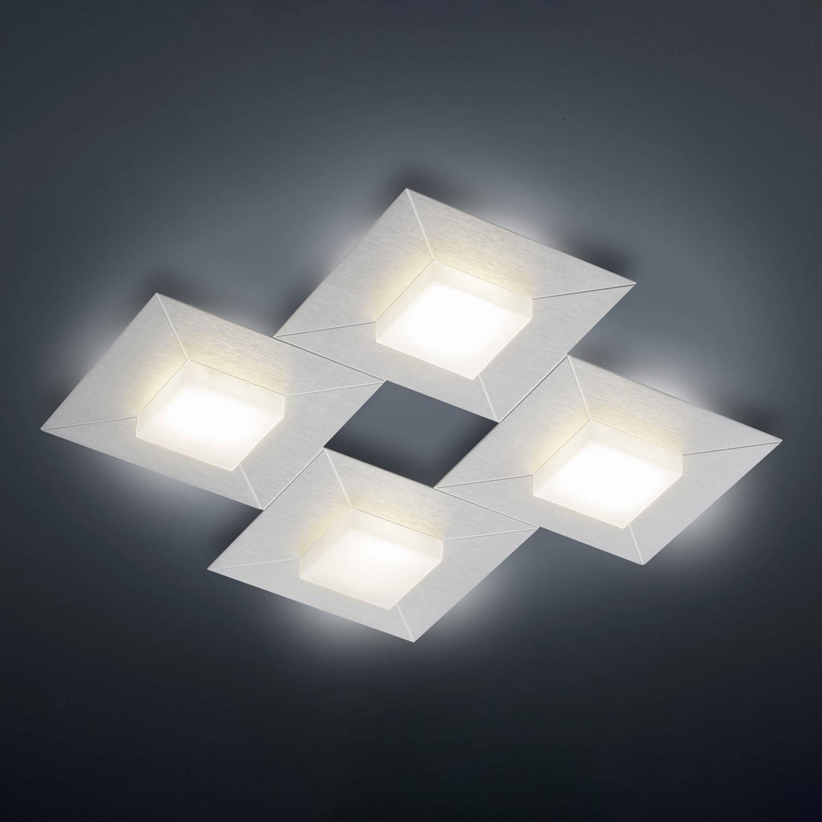 BANKAMP Diamond taklampa 42 x 42 cm, silver