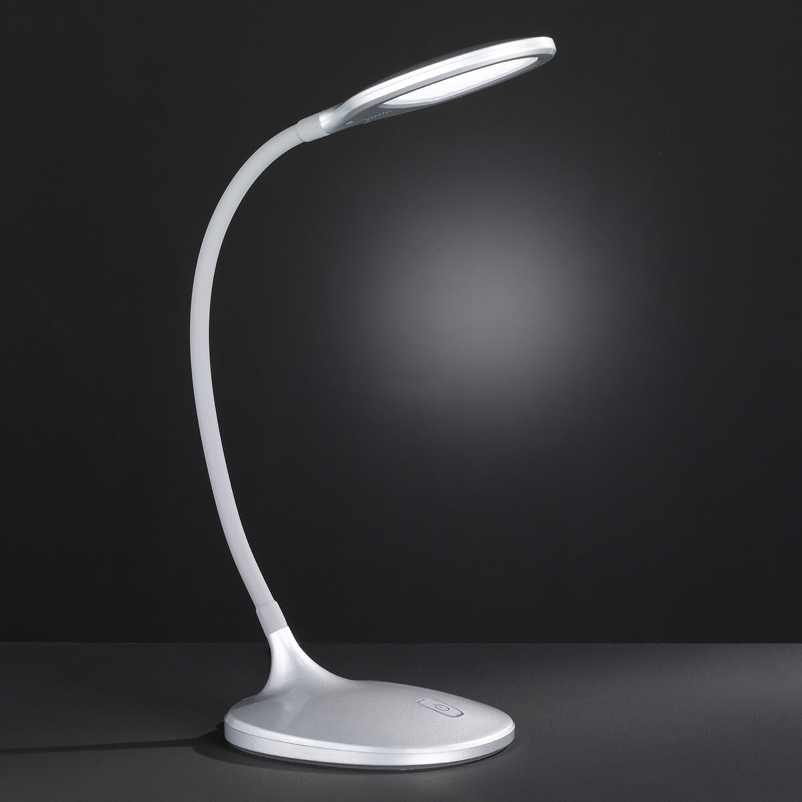 Dimbar LED-skrivbordslampa Yava i silver
