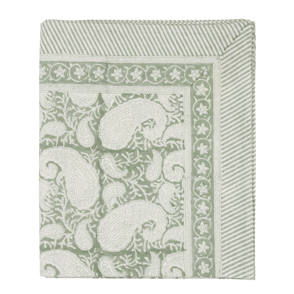 Chamois - Big Paisley Bordsduk 150x230 cm Seafoam