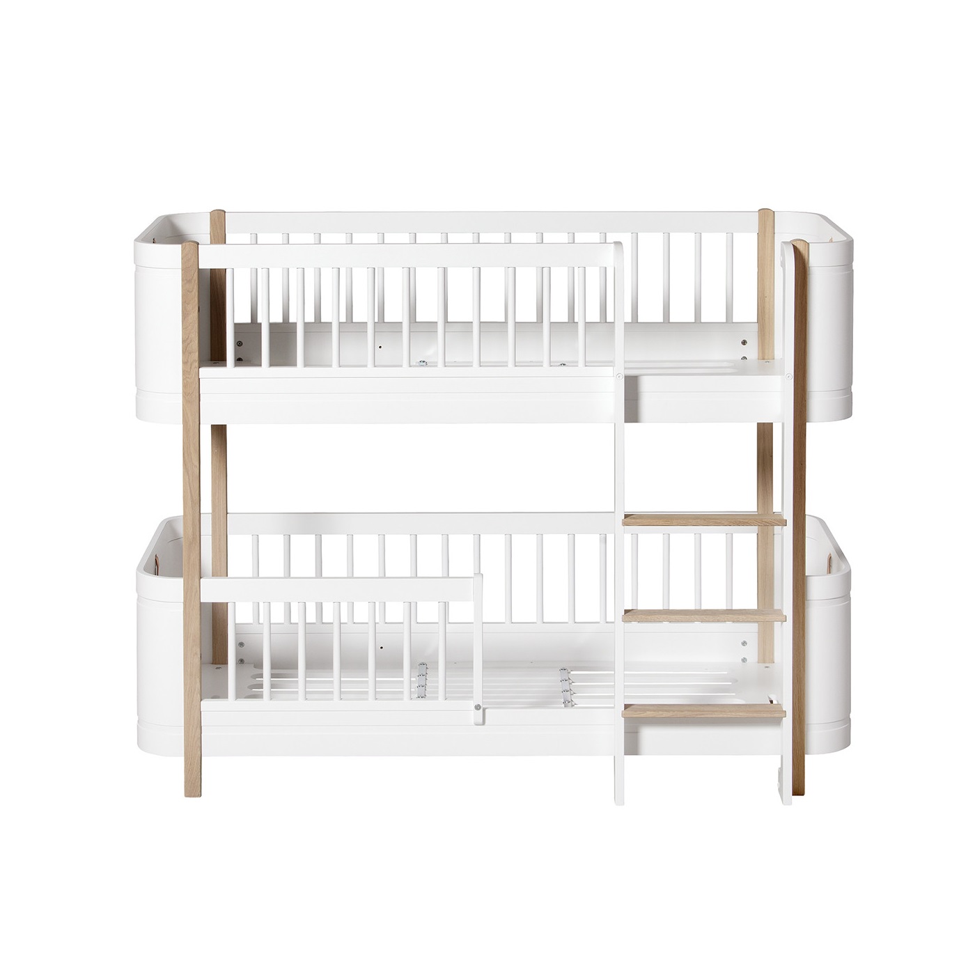 Våningssäng WOOD MINI+ vit/ek, Oliver Furniture