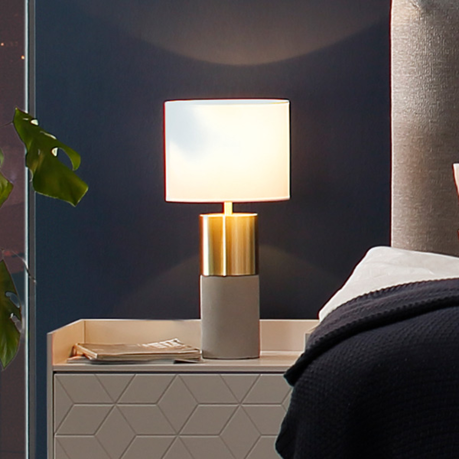 Villeroy & Boch Turin bordslampa betongoptik 33 cm