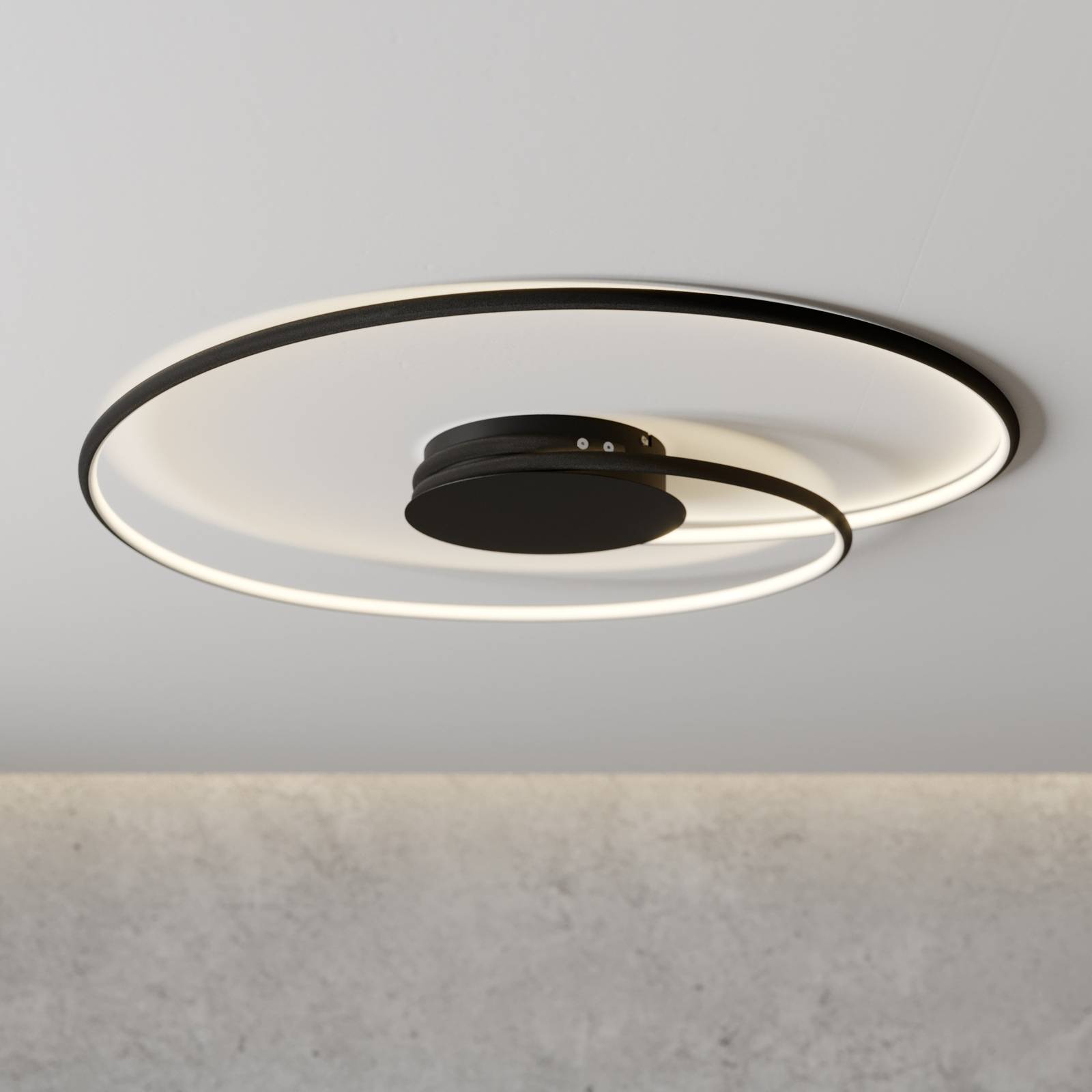 Lindby Joline LED-taklampa, svart, 70 cm