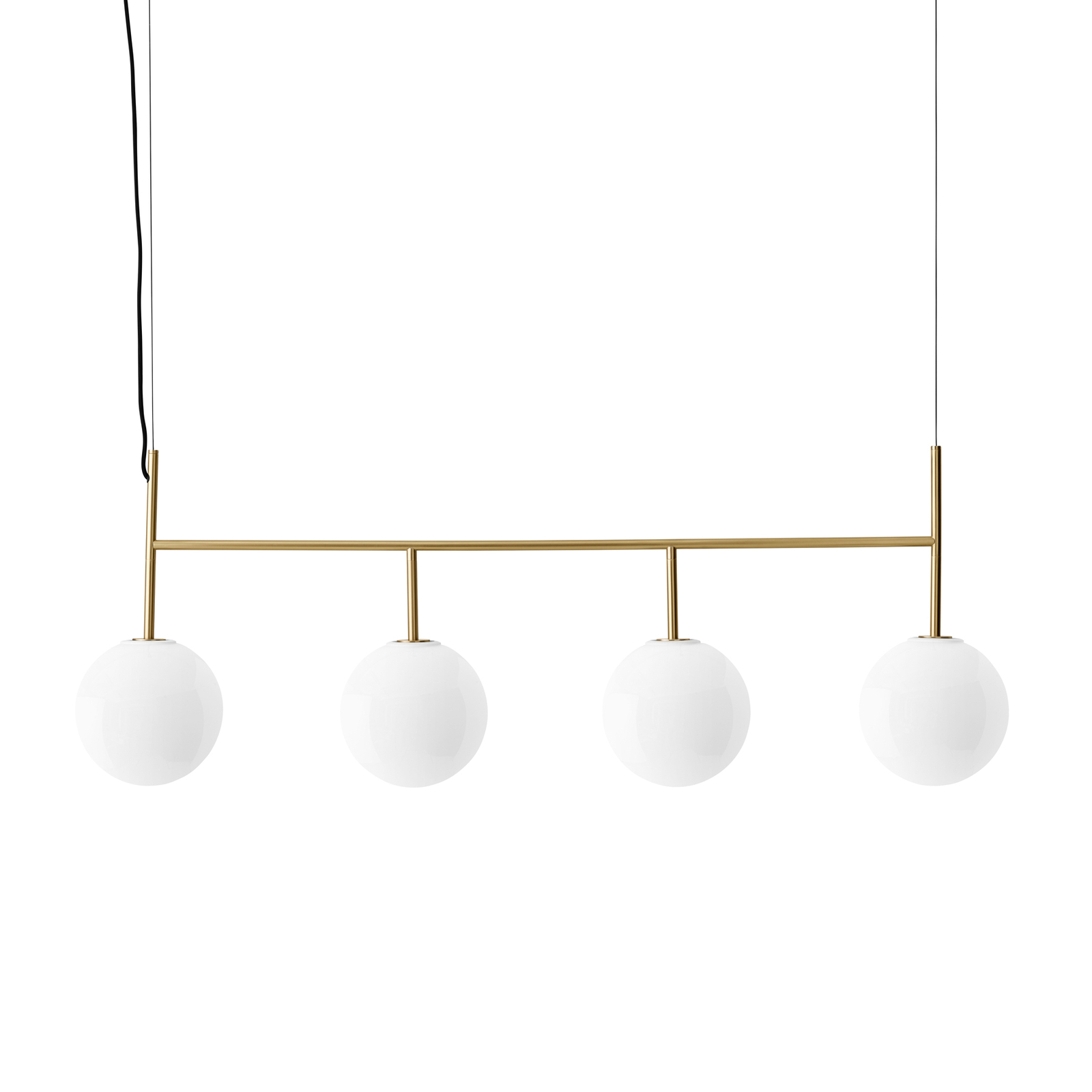Menu TR Bulb LED-pendel 4 lampor mässing/opal