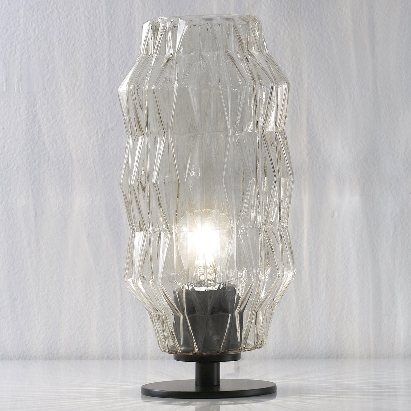Bordslampa Origami, transparent