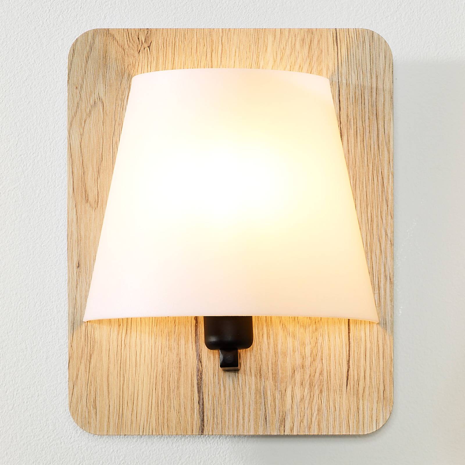 Trä-vägglampa Idaho, ljust trä