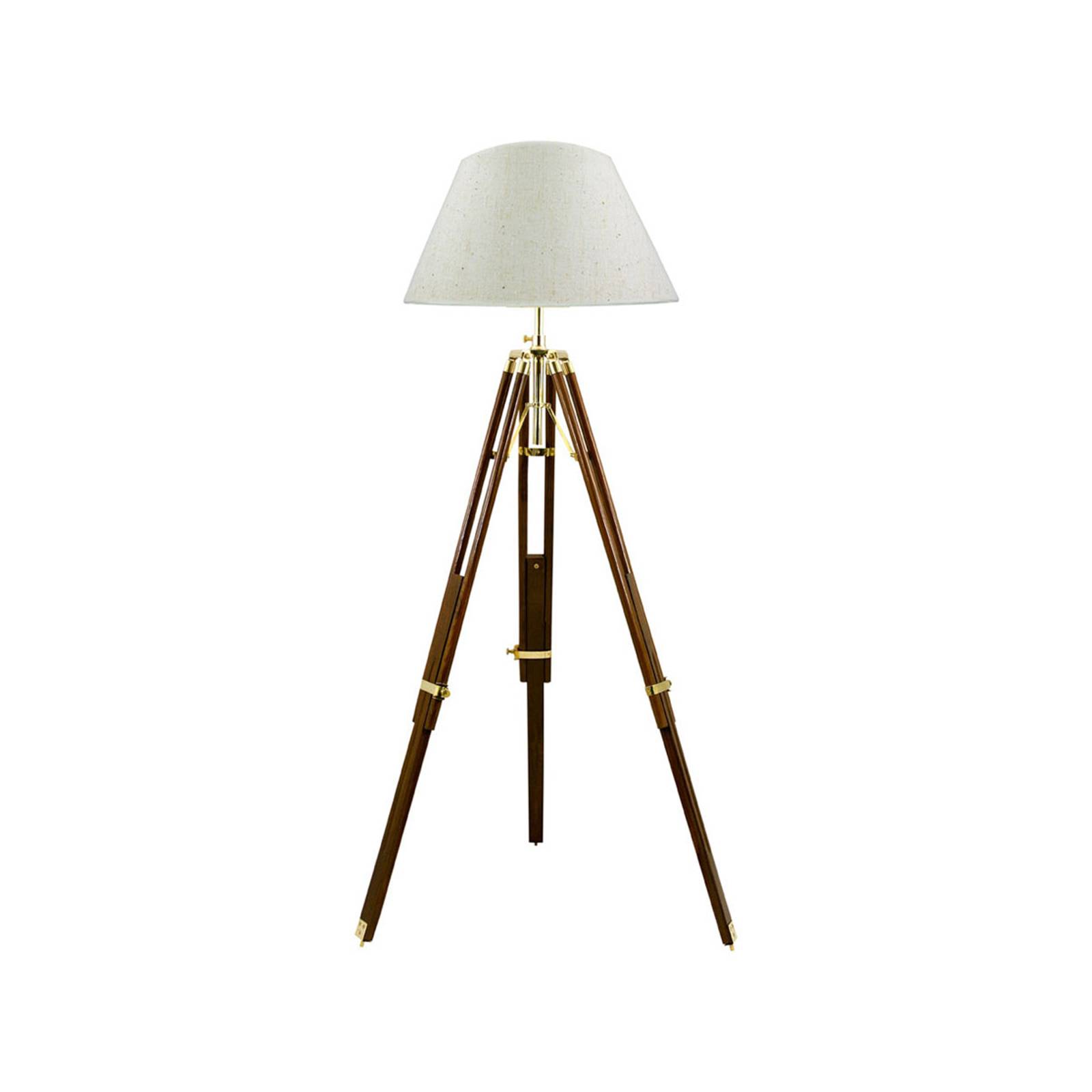 Trebent golvlampa Stativ, juteskärm 50 cm gräddvit