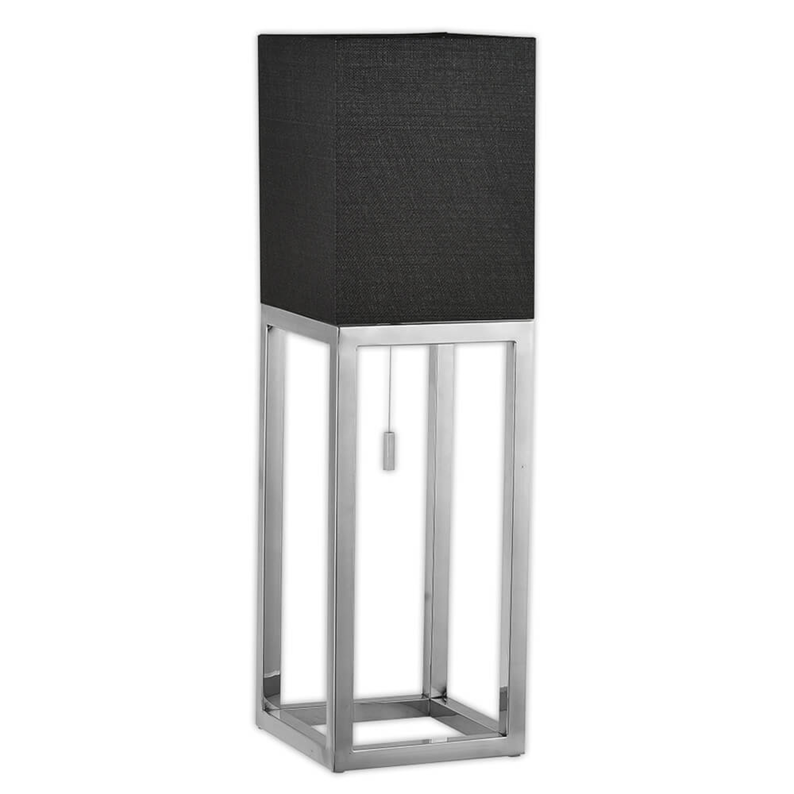 Kantig bordslampa Mira med textilskärm