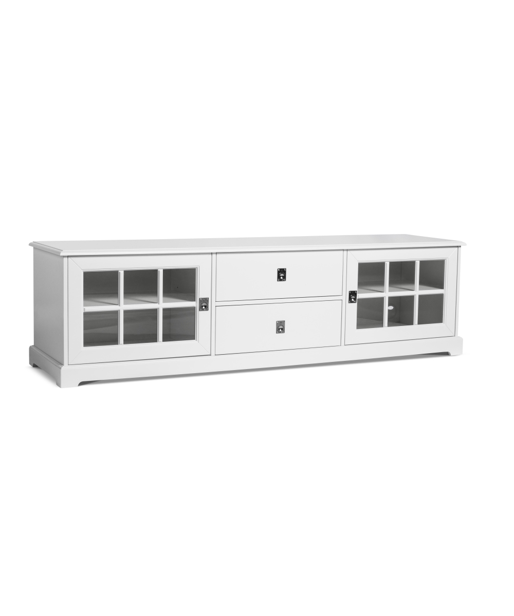 Smögen TV-bänk glasdörrar 180 cm vit, Mavis