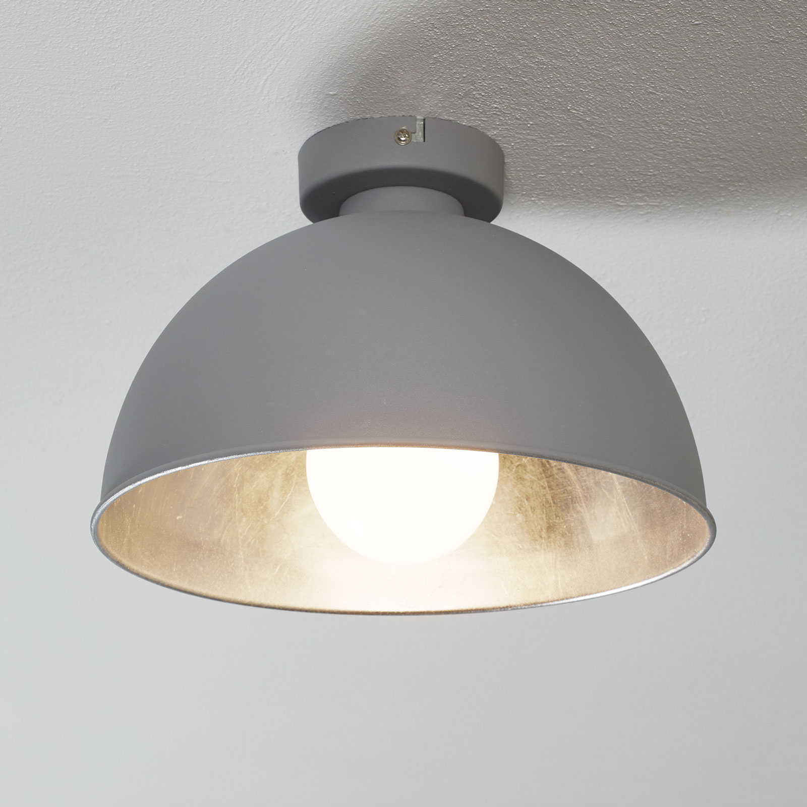 Metalltaklampa Jimmy i grått/silver