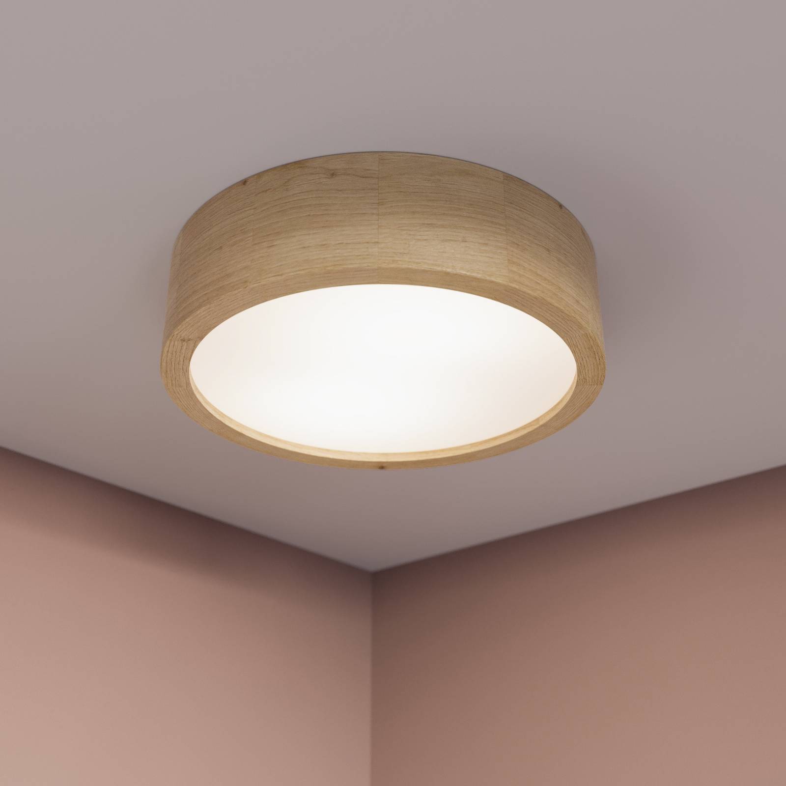 Taklampa Cleo, Ø 28 cm, ek