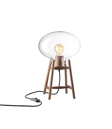 U4 Hiti Bordslampa Valnöt Nature Klar Glas
