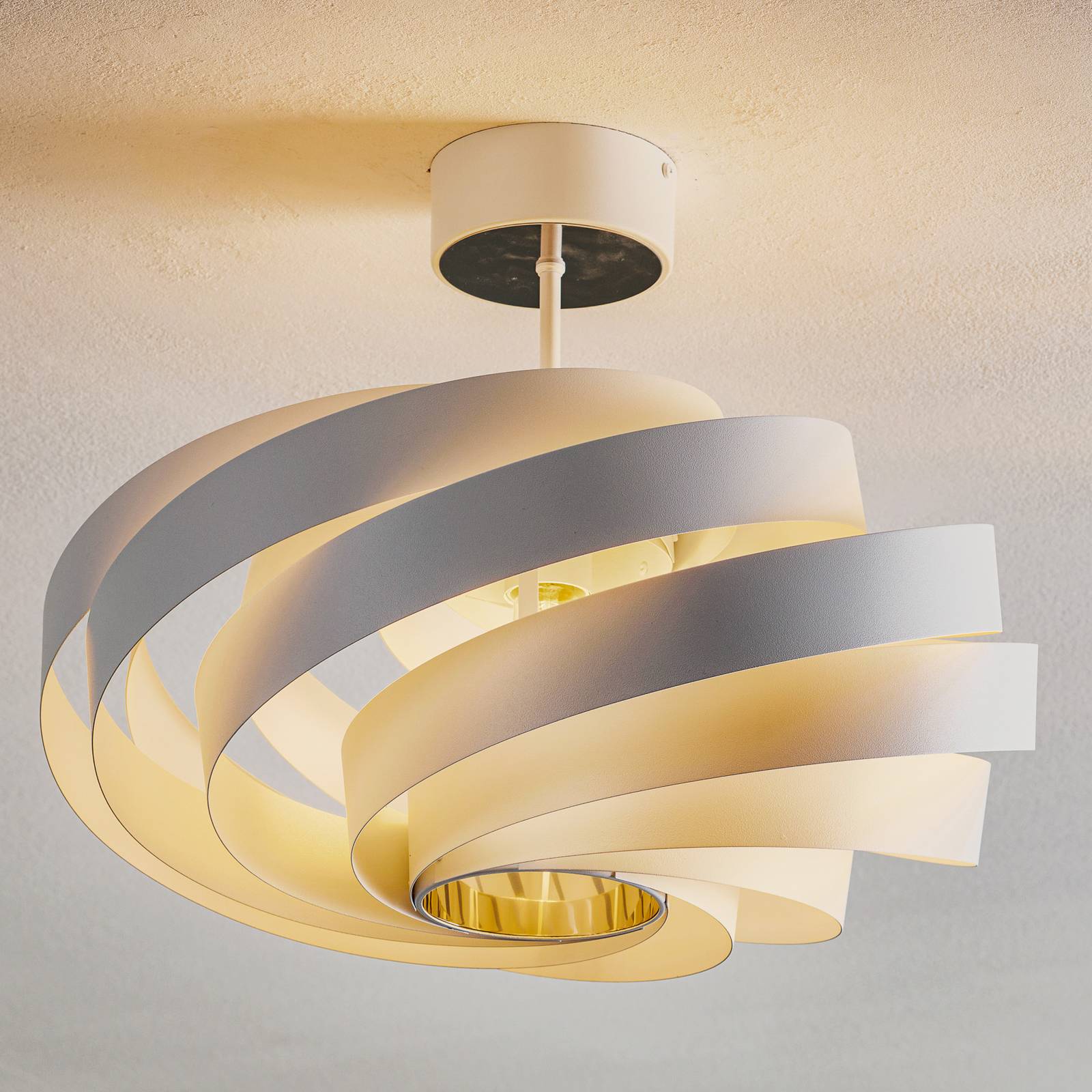Taklampa Vento, vit Ø 50 cm